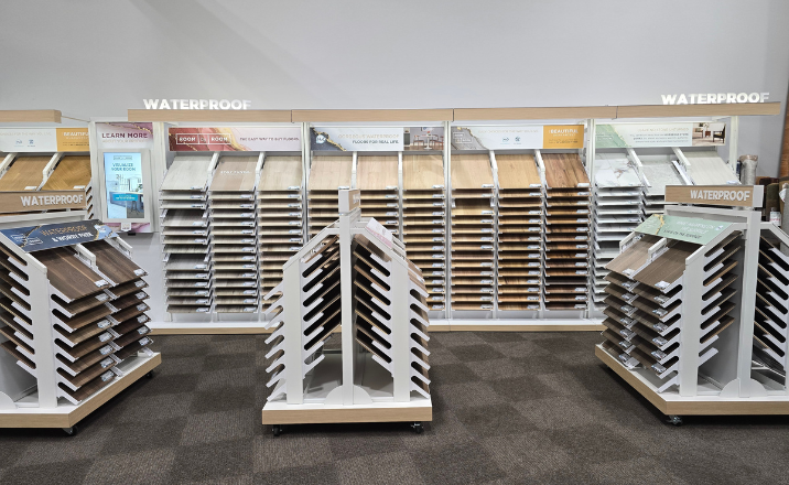 Kimball Carpet One flooring showroom display